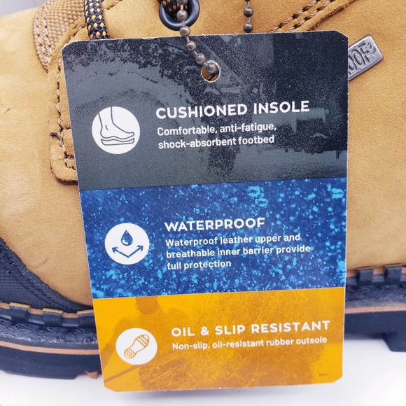 Ridgecut 6" Leather Waterproof Slip Resistant Work Boots Men's Size 10.5 Wide - Picture 10 of 13